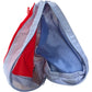 Cosmetic Toiletry Bag Reusable Travel Pouch Zip Closure Waterproof Blue Red