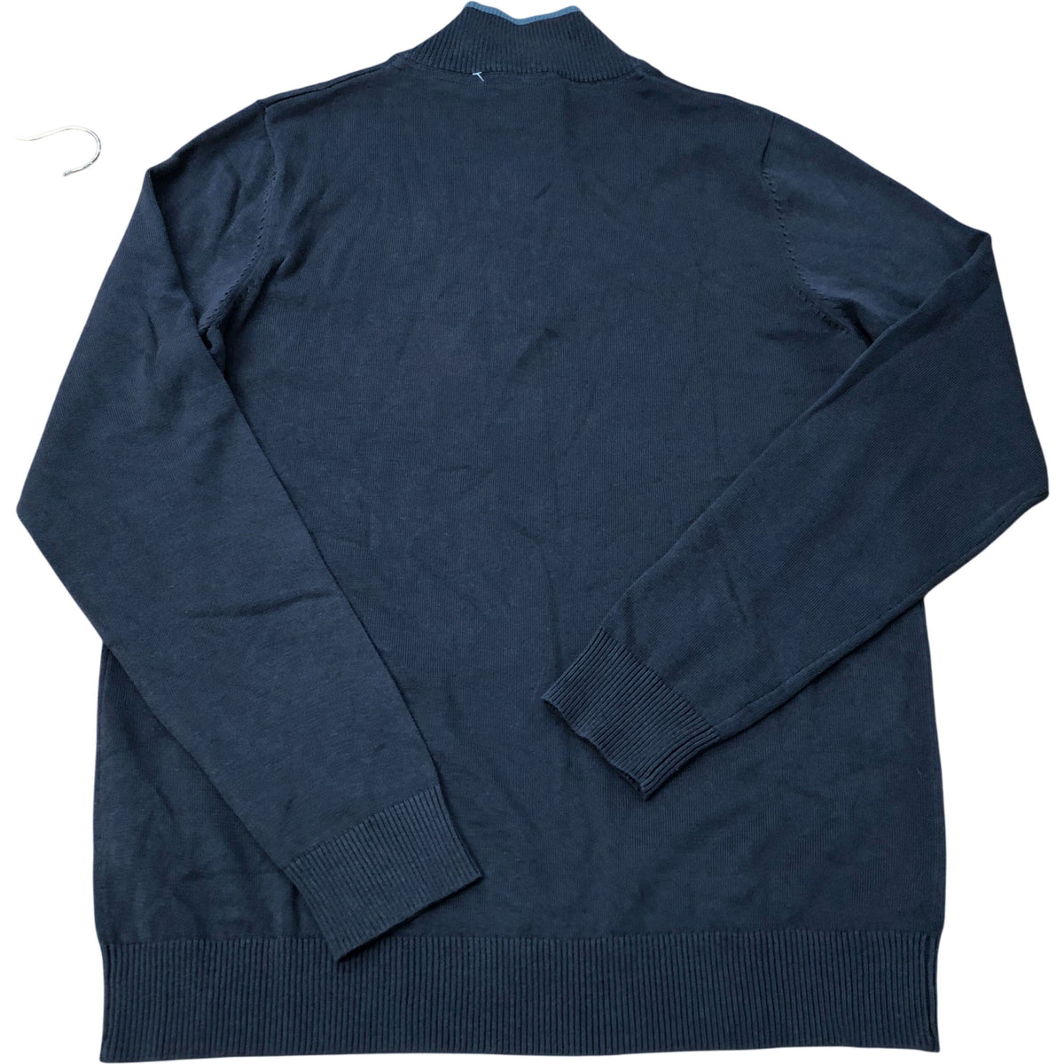 Weird Fish Quarter Zip Sweater Dark Navy Size M