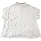River Island Linen Blend Button Up Shirt Women's Short Sleeve Cream Casual Top L