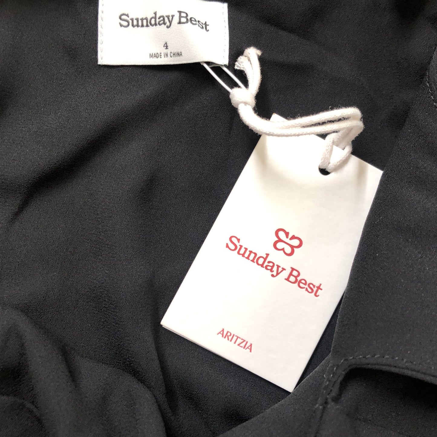 Sunday Best Aritzia Dollop Dress UK 8 Women's Black Summer Dress with Bow Straps
