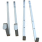 Bathroom Storage Shelves With Hooks Set Of Two Durable Metal Silver