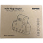 Toprek Multi Plug Adaptor TP-WH3U2K-C 2 UK Outlets 2 USB-A 1 USB-C Ports