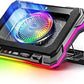 Moojay C51 RGB Laptop Cooling Pad Adjustable Turbo Fan Dual USB Ports 10 Modes