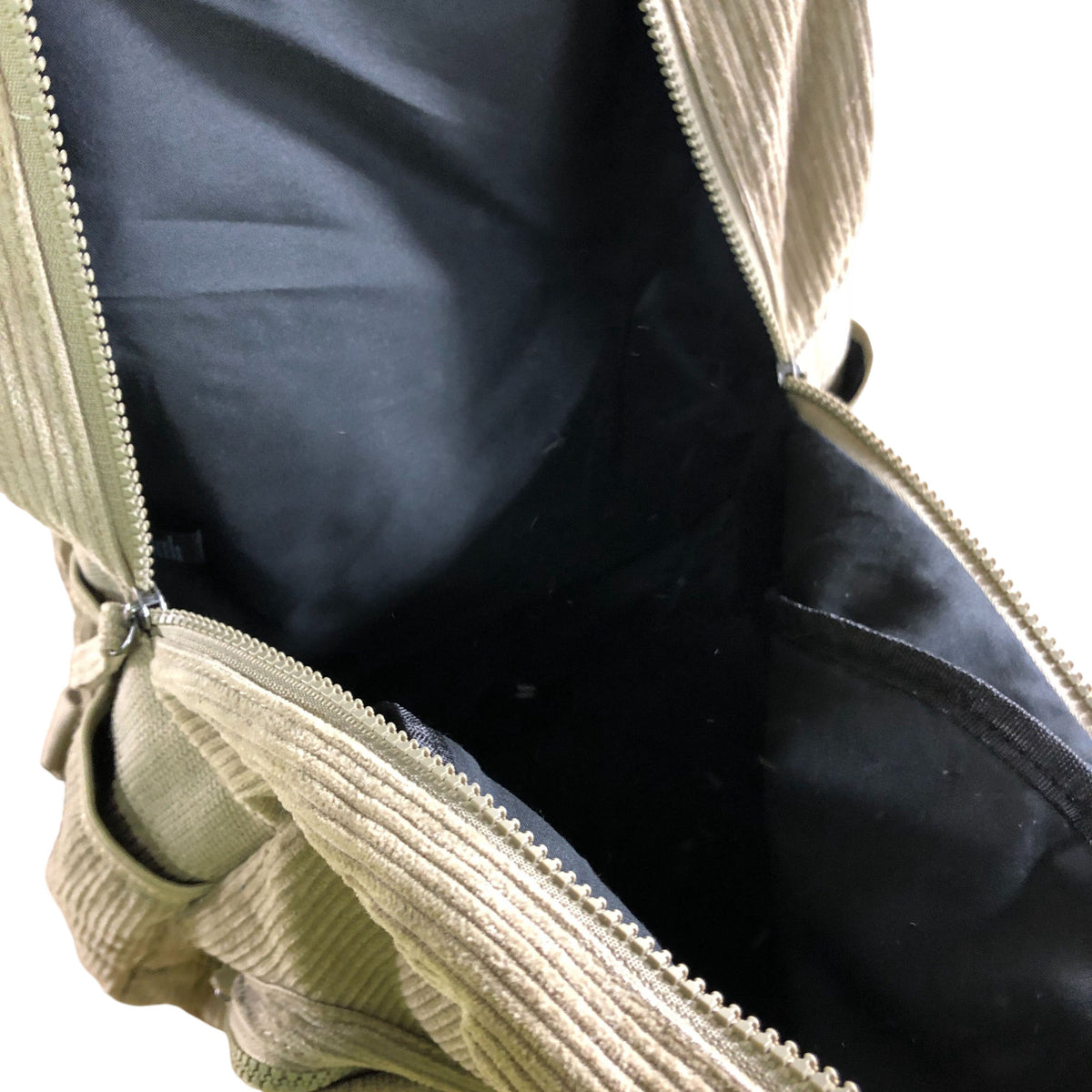 Beige Corduroy Backpack