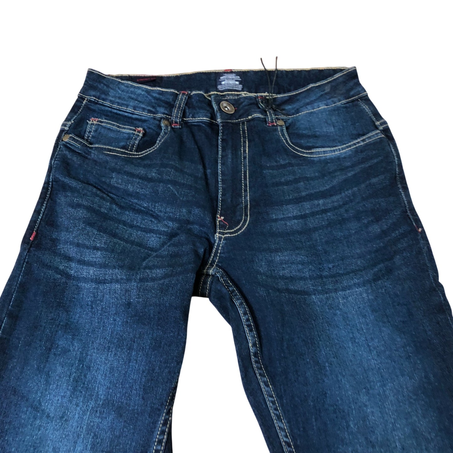 Men's Slim Fit Jeans Deep Blue Stretch Denim Trousers 28W 30L