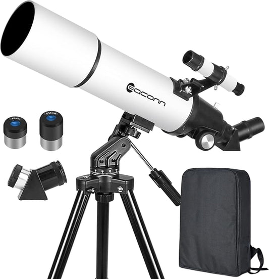 EACONN Refractor Telescope Portable 70mm with Accessories Tripod Carry Bag