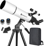 EACONN Refractor Telescope Portable 70mm with Accessories Tripod Carry Bag