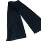 Wide Leg Black Trousers Women UK8 Long