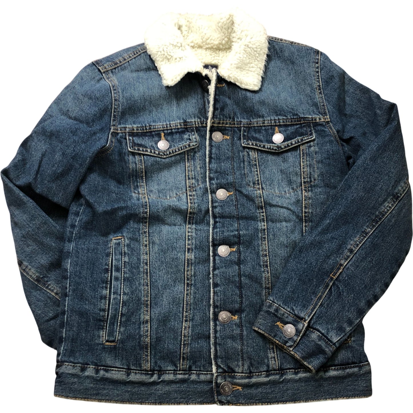 Kiabi Denim Jacket Women's Size S Sherpa Lined Casual Outerwear