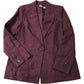 Women's Burgundy Smart Blazer Jacket Stylish Design Size XL