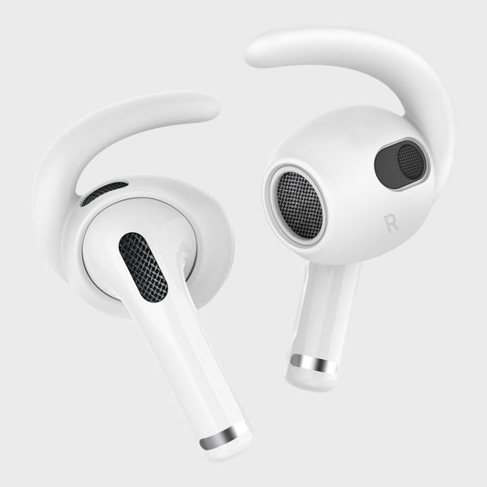 AHAStyle Silicone Ear Hooks for AirPods 3 3 Pairs S/M/L Universal Fit White