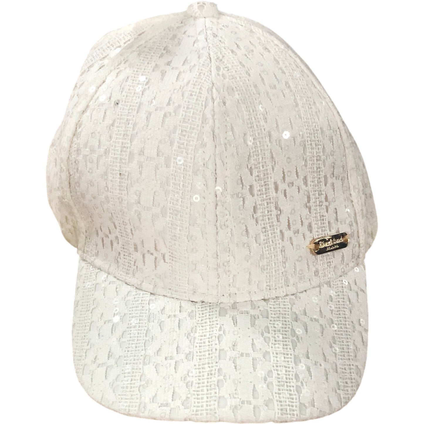 River Island White Sequin Lace Baseball Cap Kids Size 1-5 Years Girl's Accessory