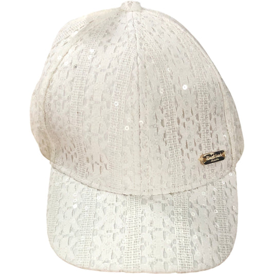 River Island White Sequin Lace Baseball Cap Kids Size 1-5 Years Girl's Accessory