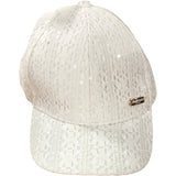 River Island White Sequin Lace Baseball Cap Kids Size 1-5 Years Girl's Accessory