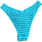 River Island UK8 Women's Striped Classic Bikini Swimwear Blue