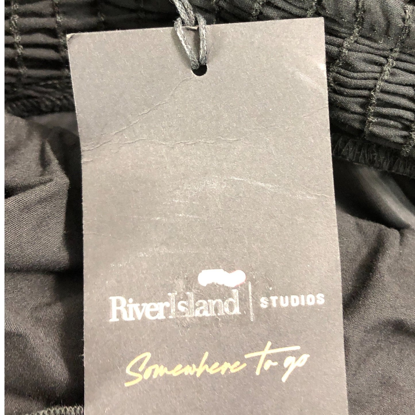 River Island Studio Black Dress UK14 Women's Puff Sleeve Ruffle Design