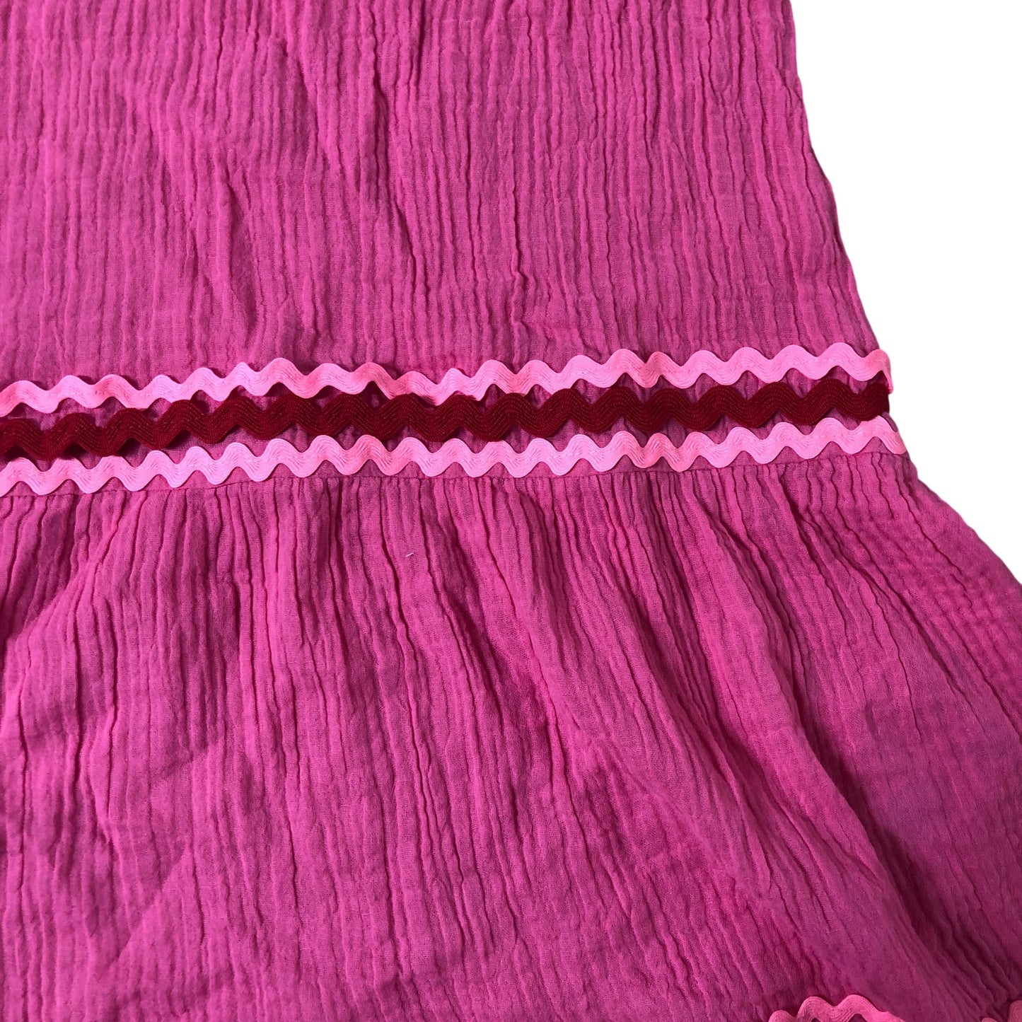 River Island Kids Pink Summer Dress Age 7-8 Years Lightweight Ruffle Design
