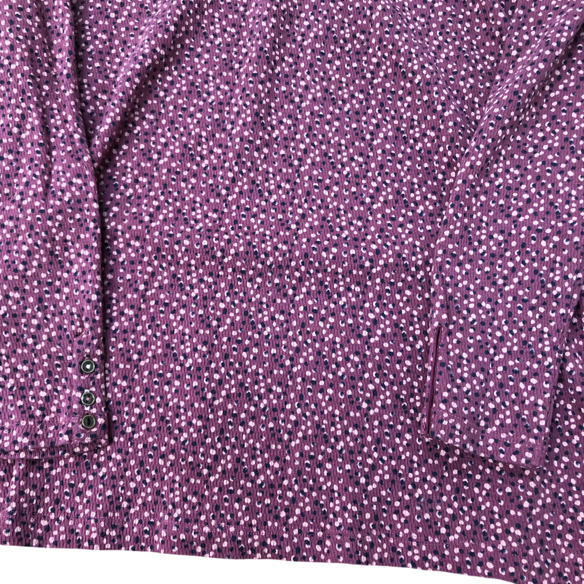 Long Sleeve Tunic Top UK8 Women's Floral Pattern Viscose Cotton Blend