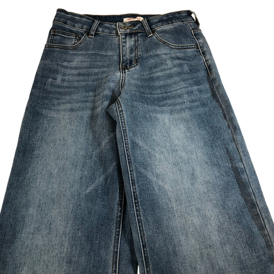 Shapum Wide Leg Jeans Women's Blue Denim High Rise Casual Style Small UK6-8