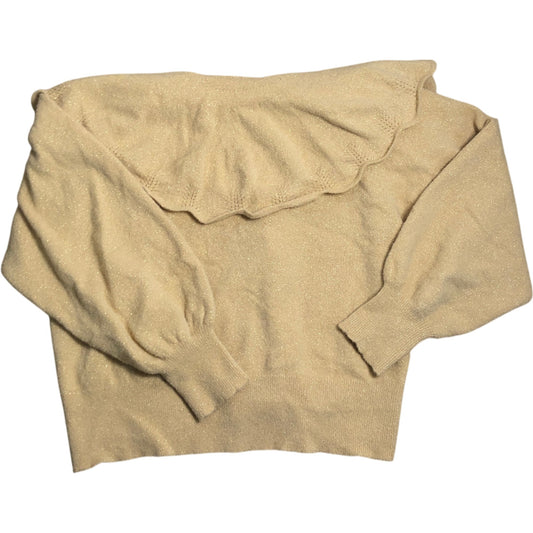 Branded Girls Cardigan Size 8-9 Years Gold Knitted Button Detail Top