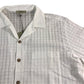 River Island Short Sleeve Casual Shirt Men's White Checked Button Up Size Small