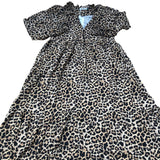 Baukjen Leopard Print Dress UK Size 10 Women's Midi Viscose Casual Style