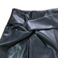 River Island Black Faux Leather Midi Skirt UK18 Women's Wrap
