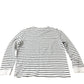 Striped Sweatshirt Long Sleeve White Black 13-14 Years