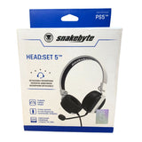 Snakebyte Headset 5 Wired Stereo Headset for PlayStation 5 with Adjustable Mic