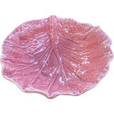 Pink Cabbage Leaf Shaped Ceramic Dish