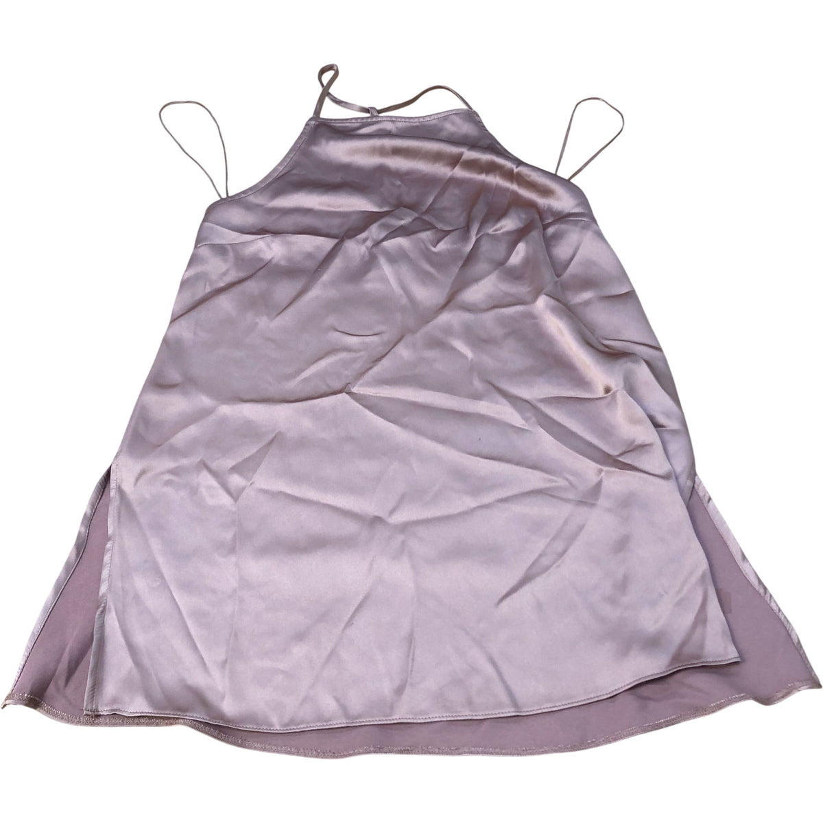 River Island Women's Slip Dress UK8 in Dusty Pink Satin Material