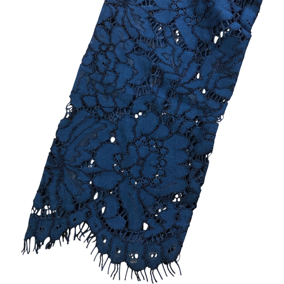 Lace Dress UK8 Women's Navy Floral Design Long Sleeve
