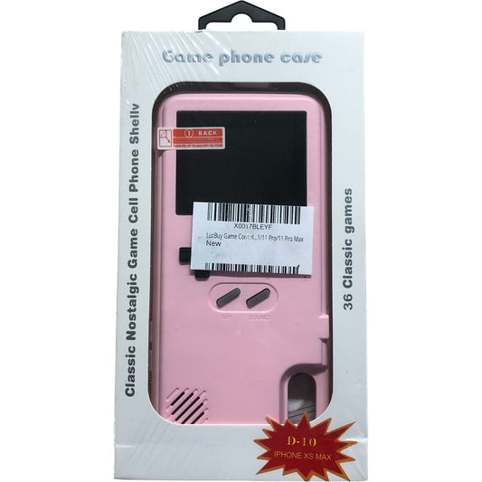 LucBuy Pink Game Phone Case For iPhone XS Max Retro Classic Gaming Design