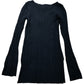 River Island Women's Black Ribbed Long Sleeve Top With Button Detail Size 6