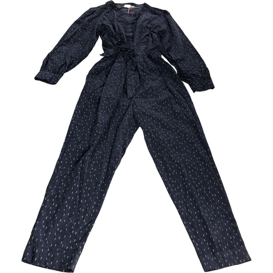 Gretta Cord Jumpsuit UK Size 10 Women's Cotton Navy