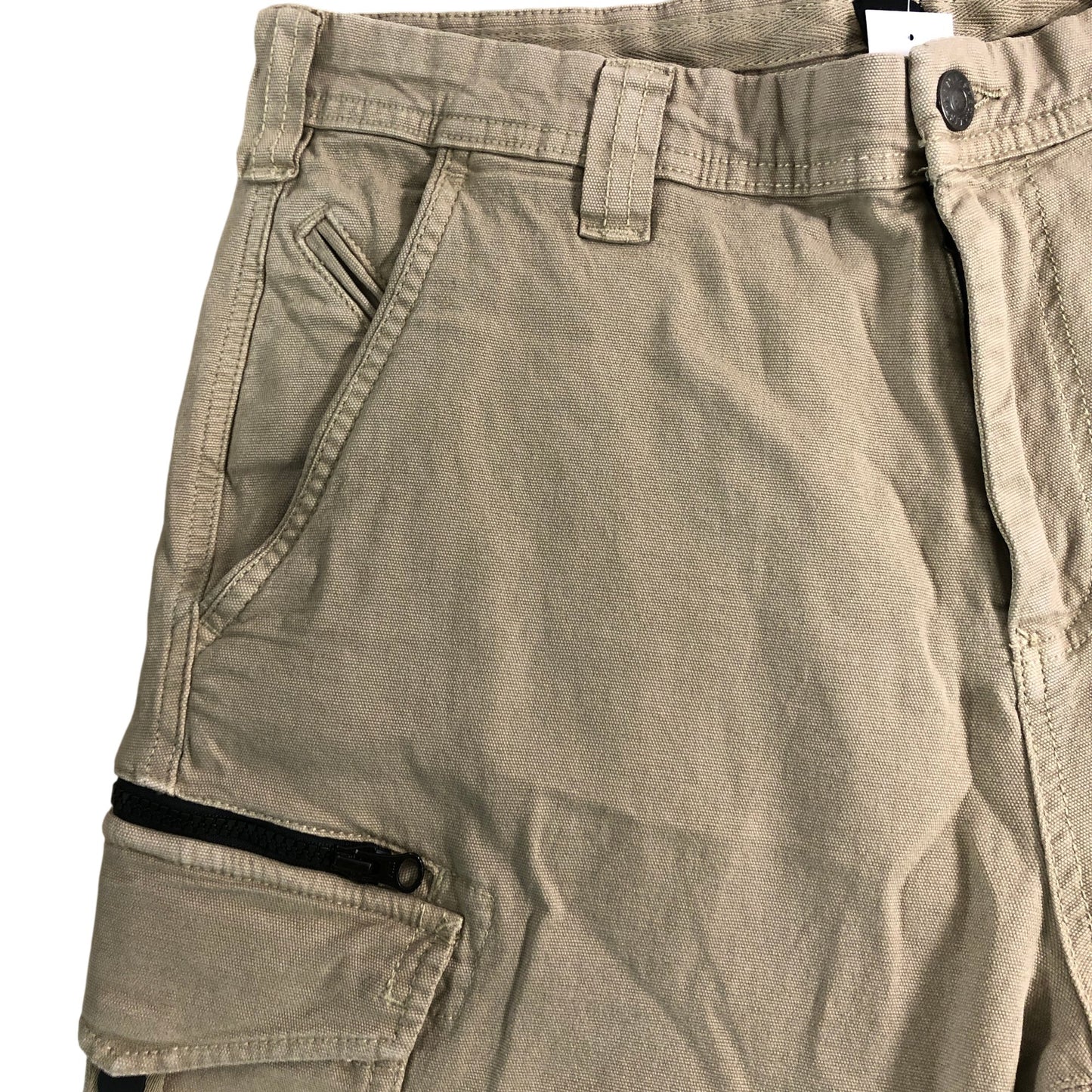 River Island Cargo Shorts W32 L32 Men's Casual Khaki Cotton With Pockets