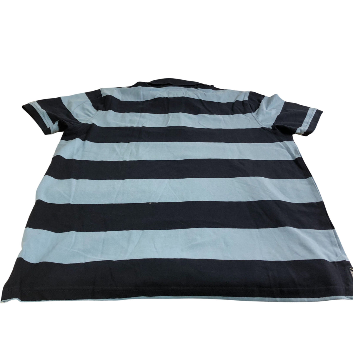Crew Clothing Polo Shirt XXL Men's Striped Design Blue Light Blue