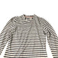 Long Sleeve Striped Top Women's Casual Cotton Blend UK10