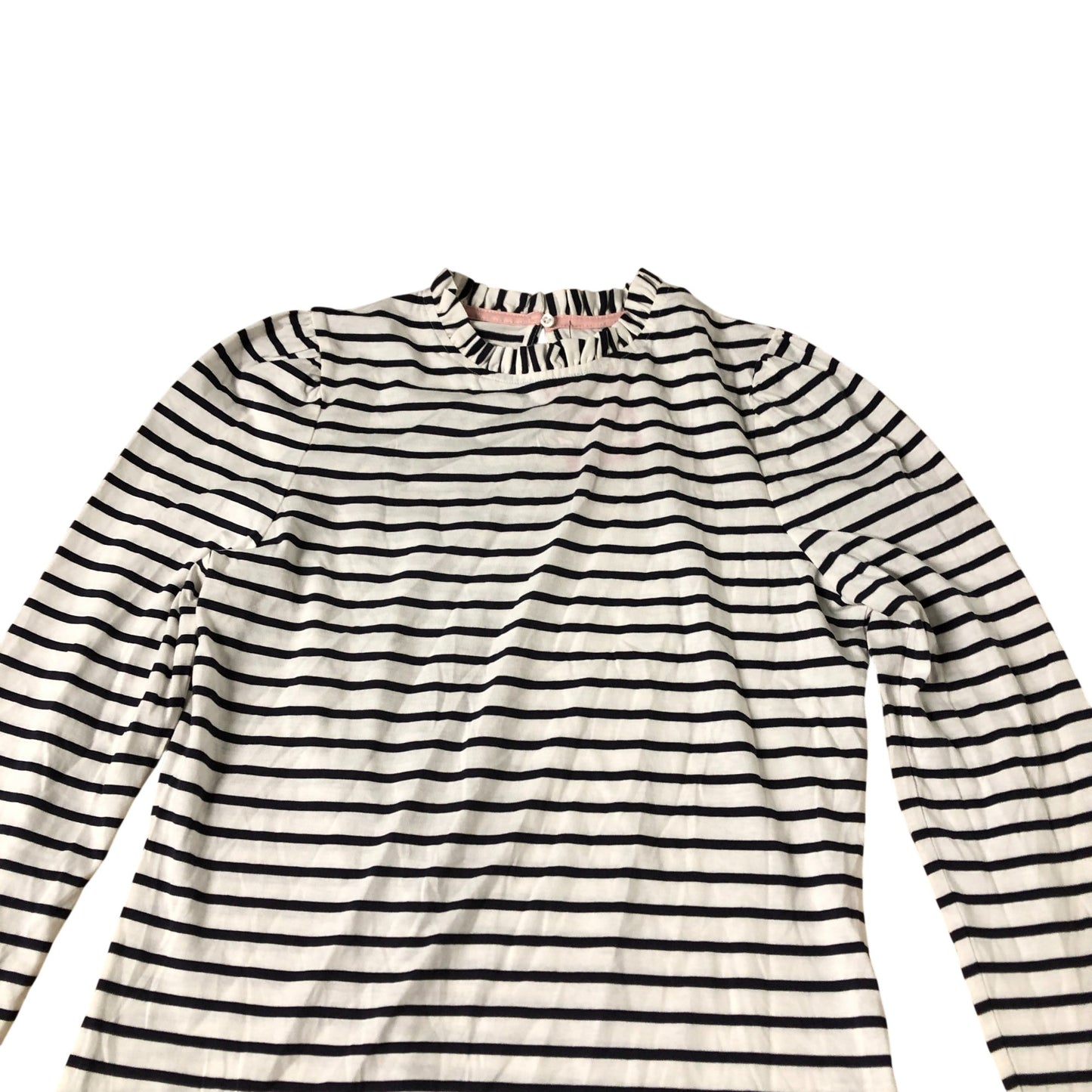 Long Sleeve Striped Top Women's Casual Cotton Blend UK10