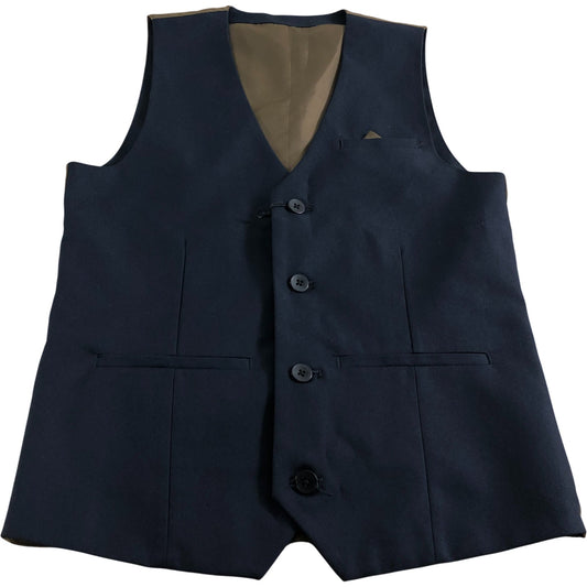 River Island Waistcoat 12Yrs Navy Blue Button Up