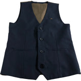 River Island Waistcoat 12Yrs Navy Blue Button Up