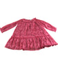 Girls Pink Floral Long Sleeve Dress Ruffle Hem 9 Years