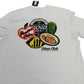 *River Island Citrus Club T-Shirt XL Men's White Embroidered Graphic Tee