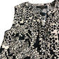 Paul Costelloe Women's Sleeveless Blouse UK10 Black Geometric Print