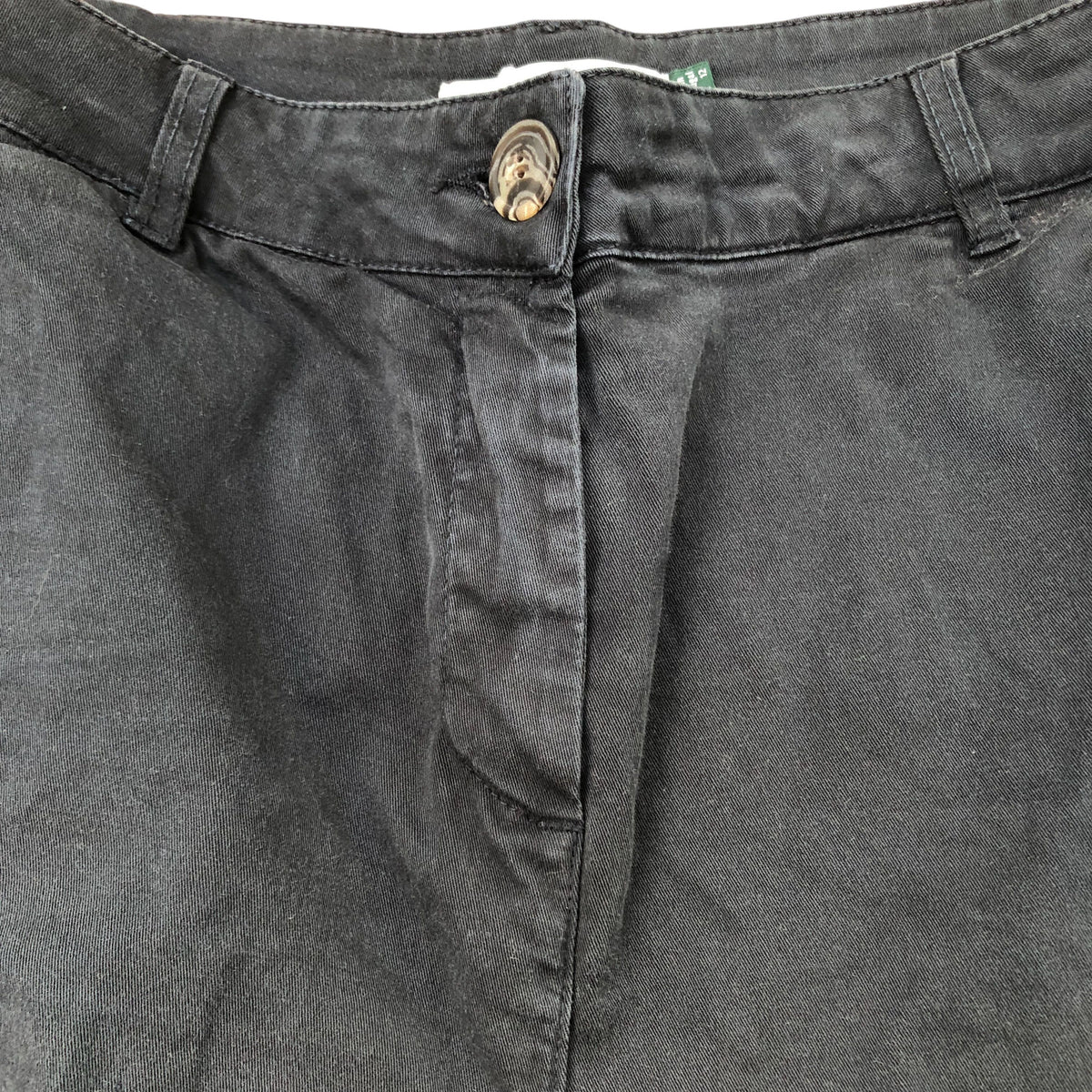 Baukjen Wide Leg Trousers UK Size 12 Women's Black Cotton Organic Comfortable
