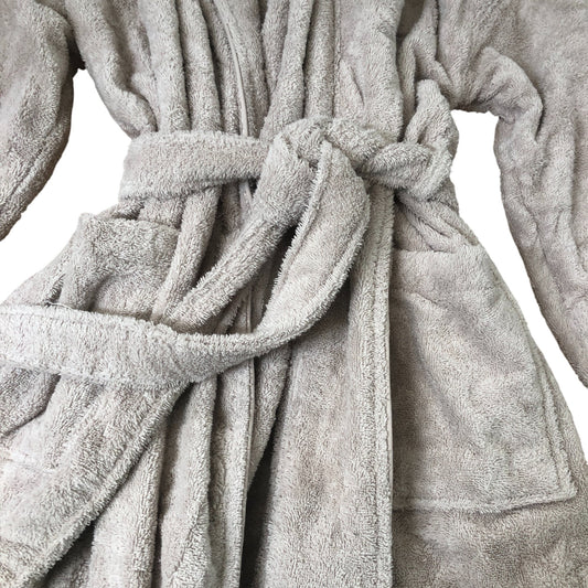 The White Company Organic Cotton Size 12 Robe Ladies Soft Cosy Style Beige