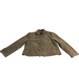 Branded Neutral Suede Jacket Size 18