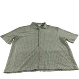RIVER ISLAND Men's Casual Shirt Green Short Sleeve Textured Size Small