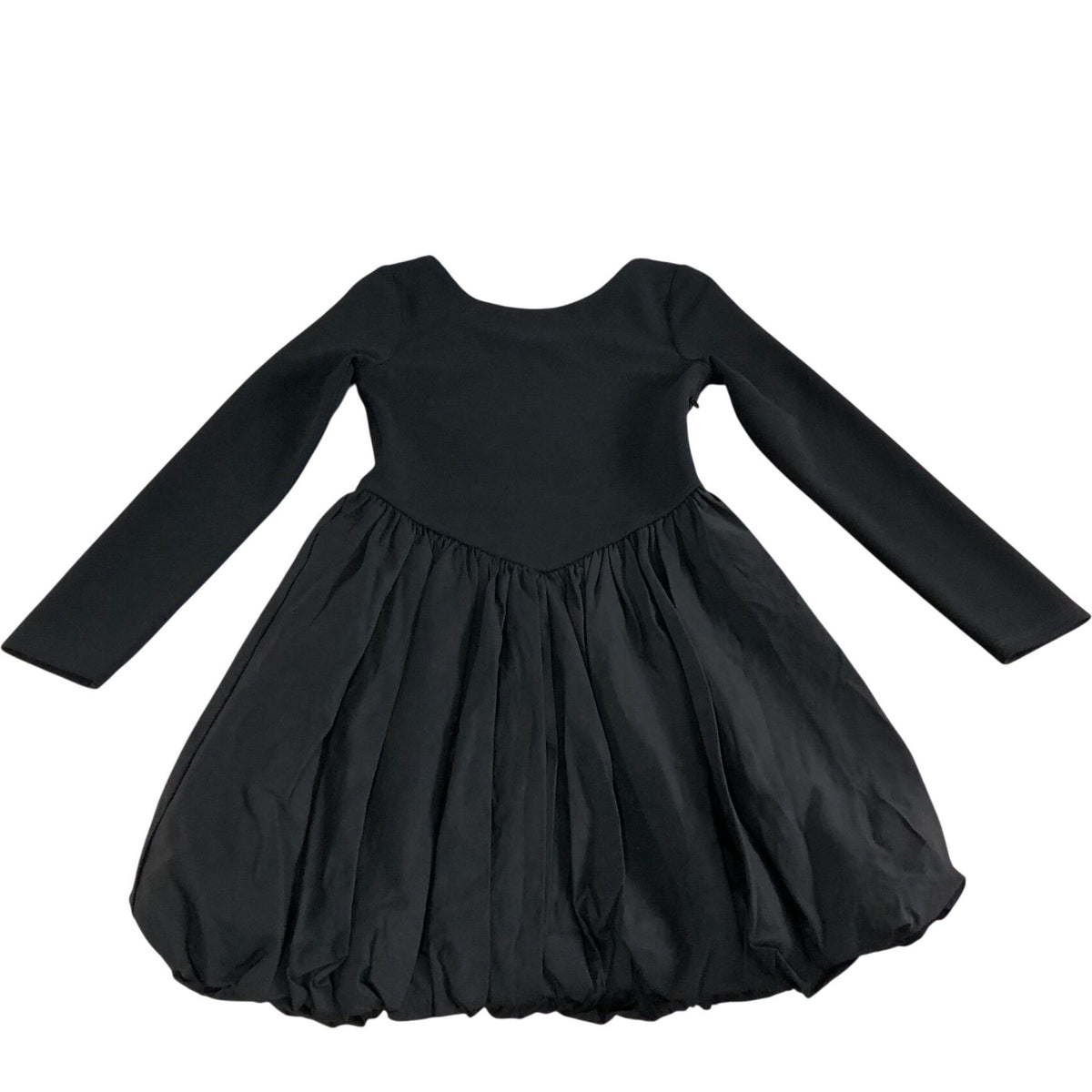 River Island Black Long Sleeve Dress 7-8 Years Girls Balloon Hem