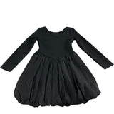 River Island Black Long Sleeve Dress 7-8 Years Girls Balloon Hem